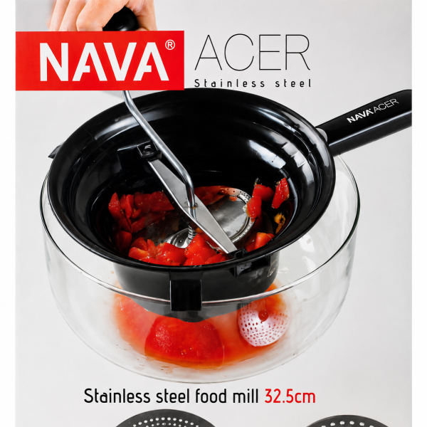 NAVA ACER – Рачна мелница за домати 32,5 см