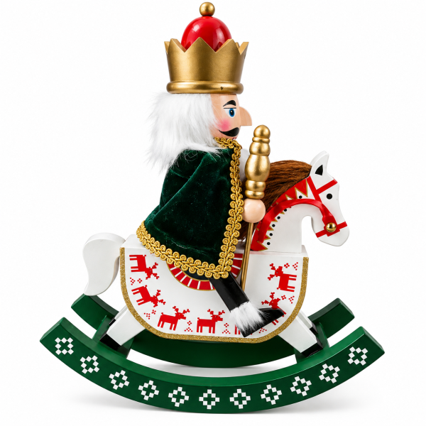 🎄 **Новогодишен декоративен Оревокршач на коњче – 25 см