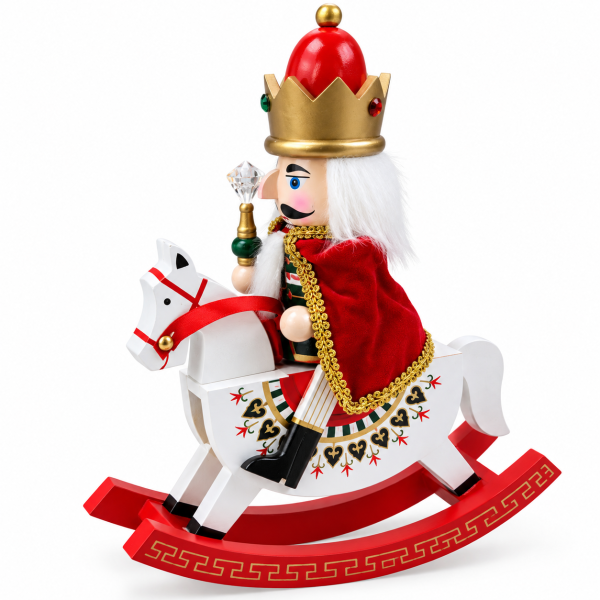 🎄 **Новогодишен декоративен Оревокршач на коњче – 30 см**