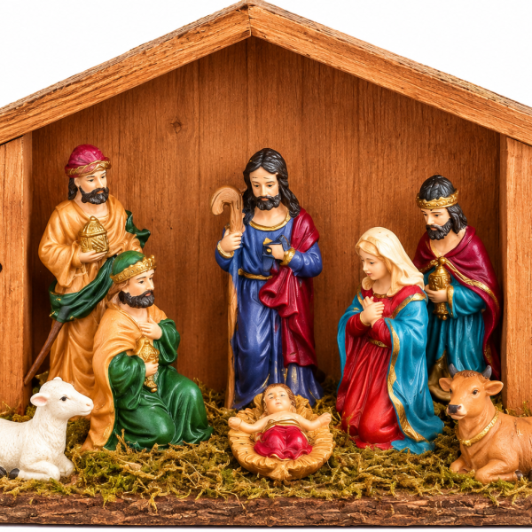 🎄 **Божиќна пештера – Раѓањето на Исус Христос**
20*15см