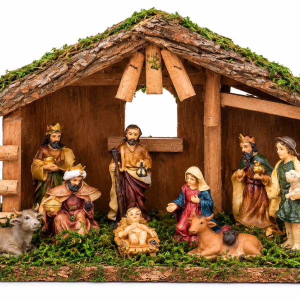 🎄 **Божиќна пештера – Раѓањето на Исус Христос** 25*20sm