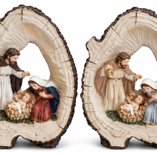 🎄 **Божиќна пештера од керамика – 18 × 12см