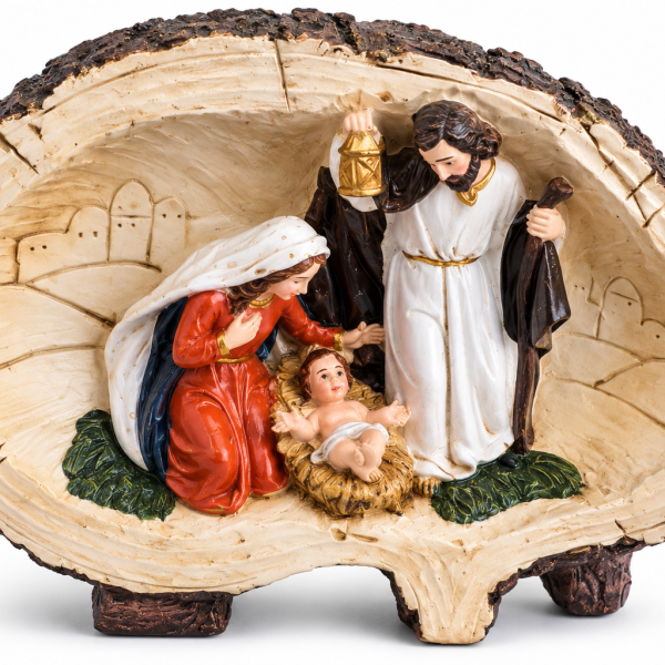 🎄 **Божиќна пештера од керамика – 18 × 12 см**
