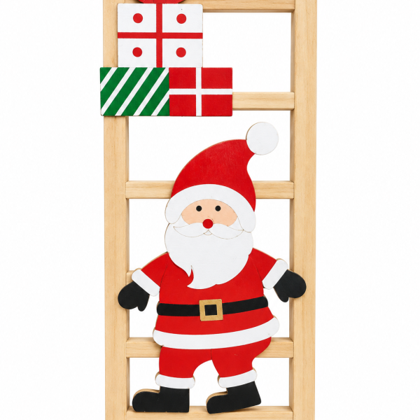 **🎅 Новогодишна декоративна скала со Дедо Мраз и подароци – 13×34 см