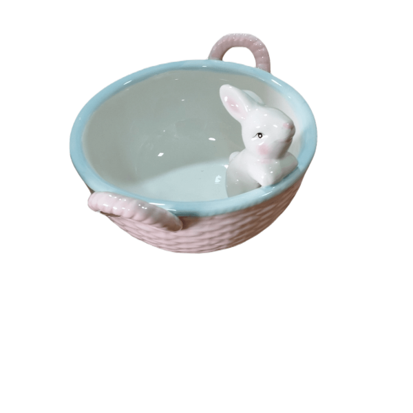 Порцеланска Кошница Со Зајак 20 cm